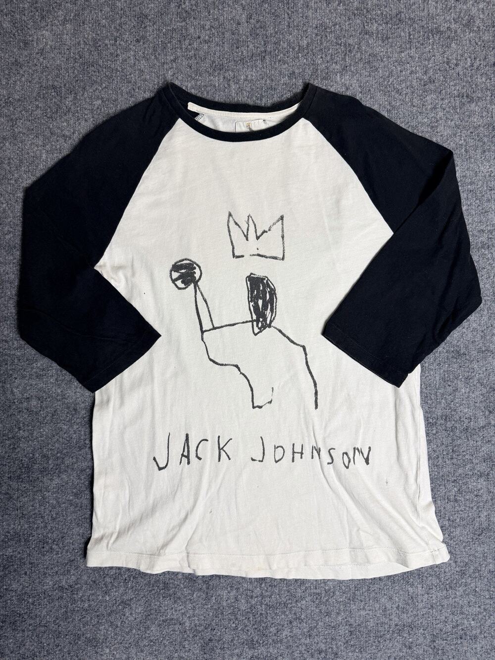 Jean-Michel Basquiat Forever 21 Jack Johnson Raglan Shirt Men’s Medium 3/4 Slv